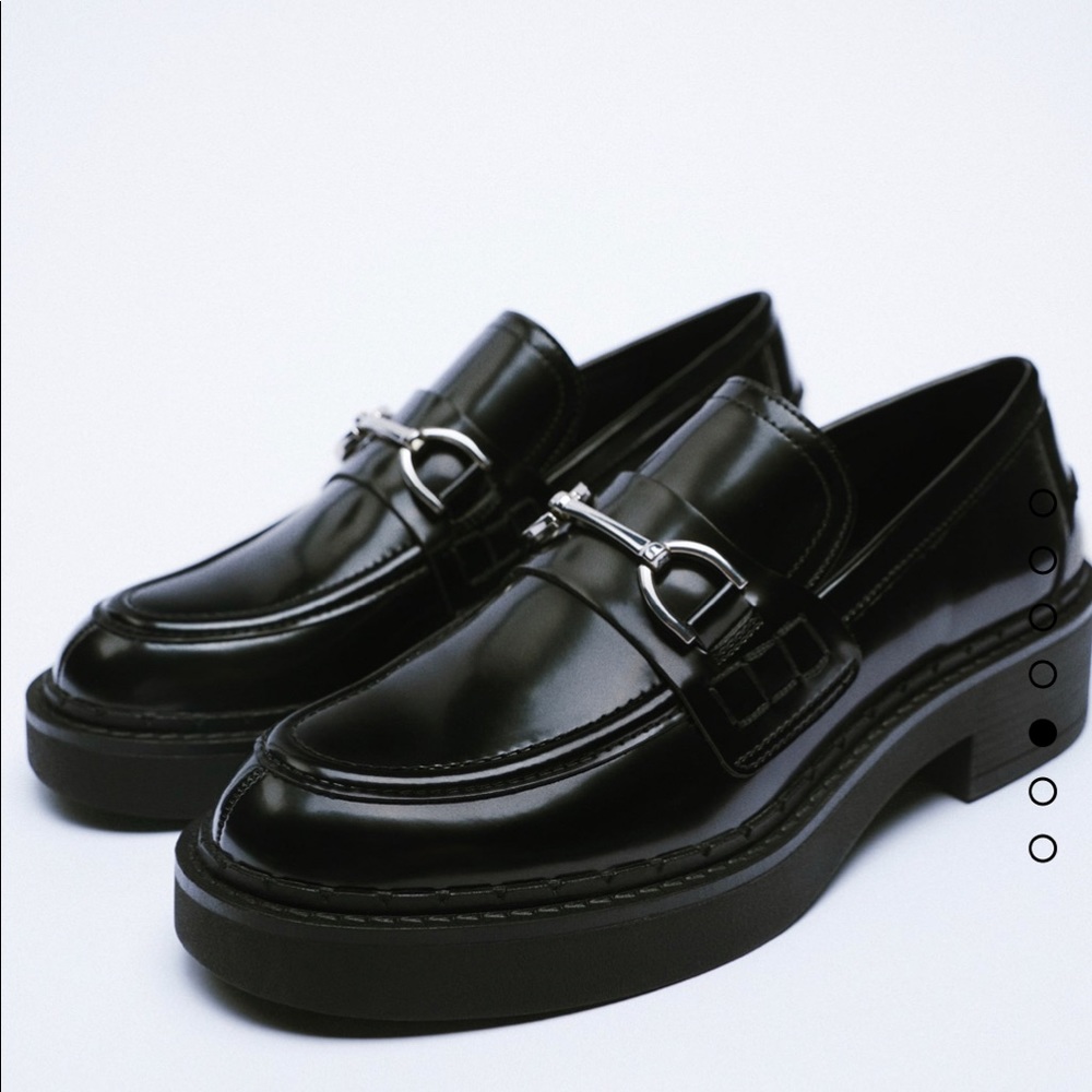 ZARA FLAT LUG SOLE LOAFERS